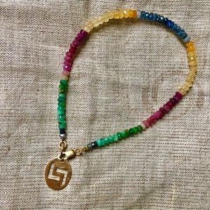 Lana Jewelry Rainbow Sapphire Necklace and Luck-n-Love Bracelet Set